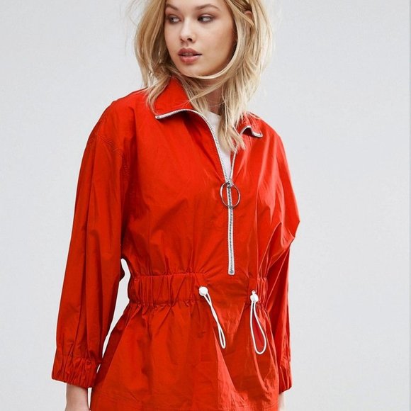 Mango Zip Up Head Over Anorak - Picture 1 of 11